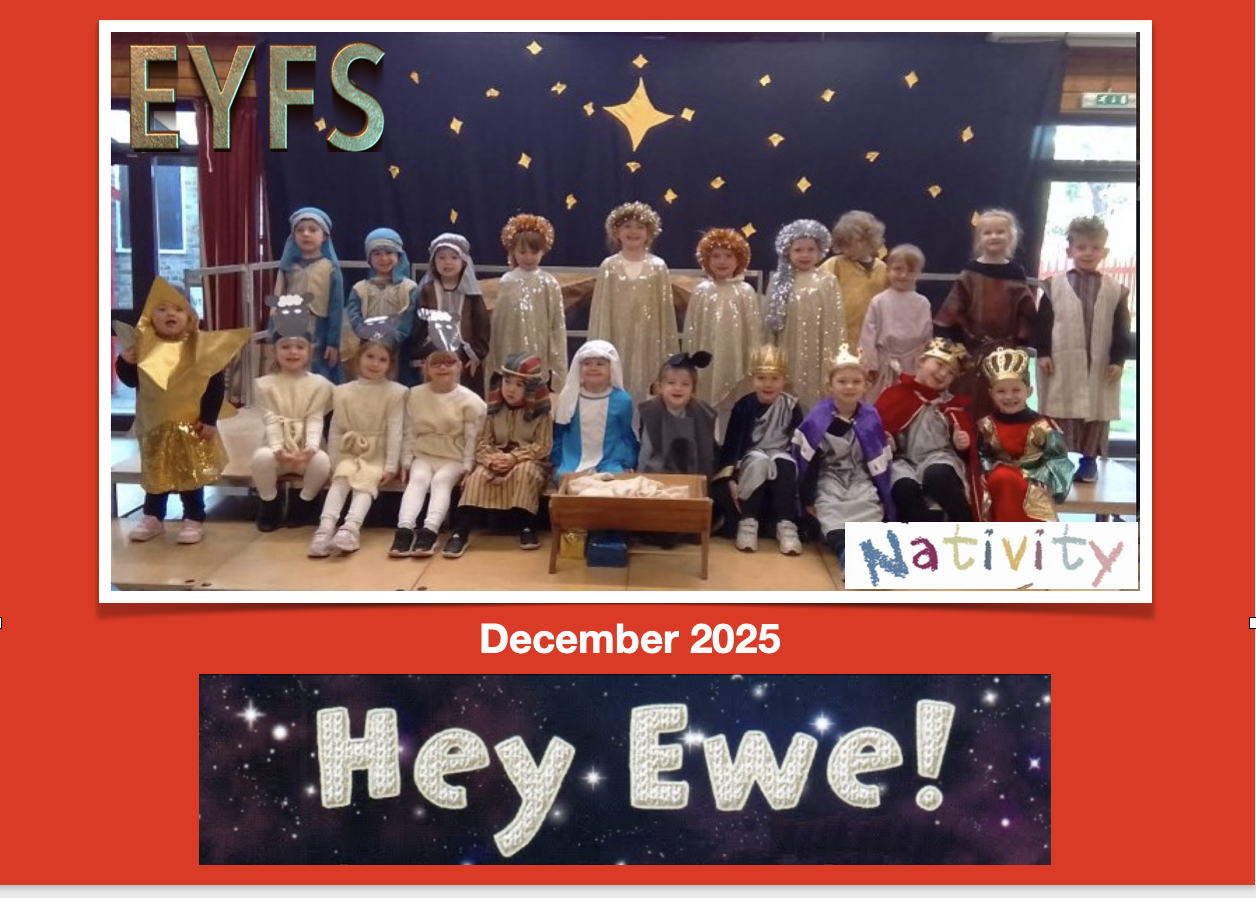 Children dressed up for the Hey Ewe Nativity. 
