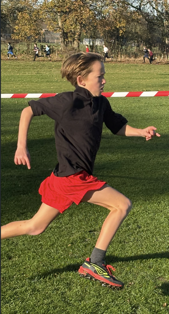 Cross Country Boy running cross country race